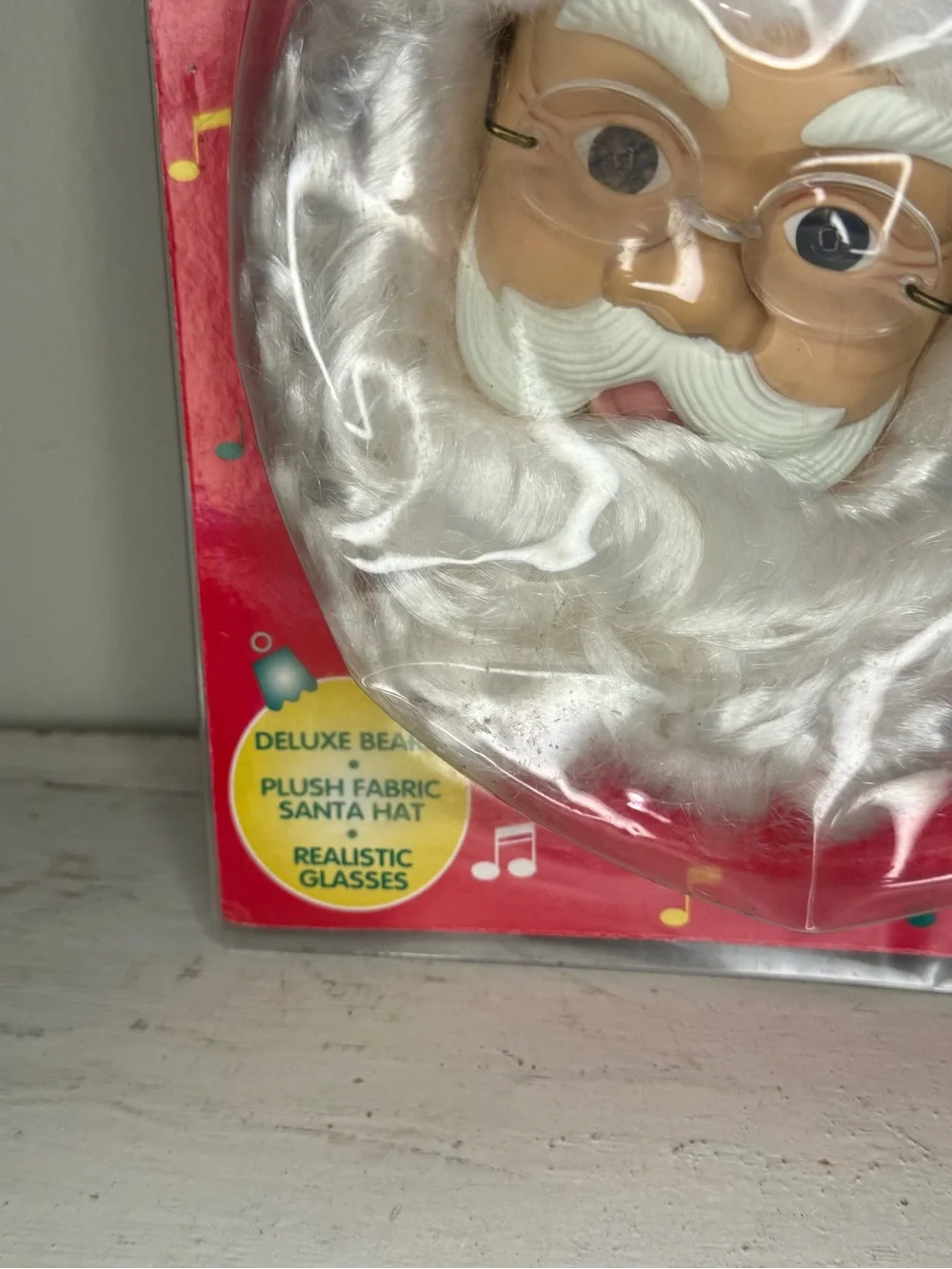 NIP Vintage Telco Santa Claus Head Wall Door Christmas Music Hanging decor